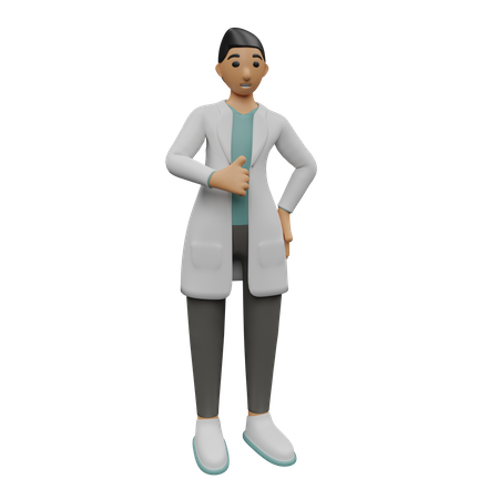 Doctor giving standing pose  3D Icon