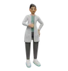 Doctor giving standing pose