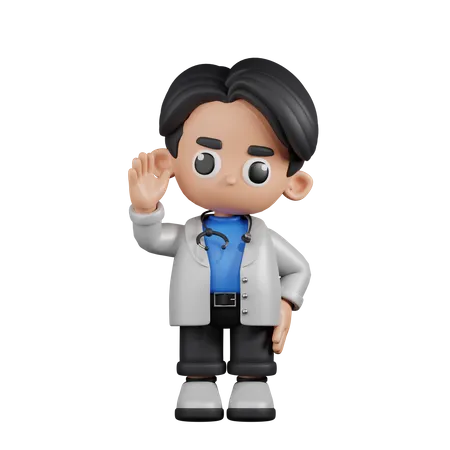 Doctor Greeting  3D Illustration