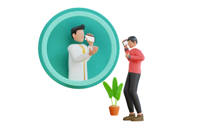 3 D Illustration Of Doctor Helps A Patient On A Mobile Phone Online Medical Care And Diagnosis In Medicine Via Mobile Telephone App 3D Icon