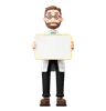 Doctor holding blank board