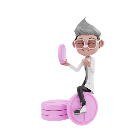 Doctor holding pills  3D Illustration