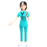 doctor with statoscope 3d