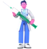 Doctor Holding Syringe