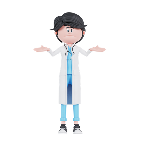 Doctor in doubt  3D Icon
