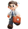 Doctor Is Carrying Medical Kit