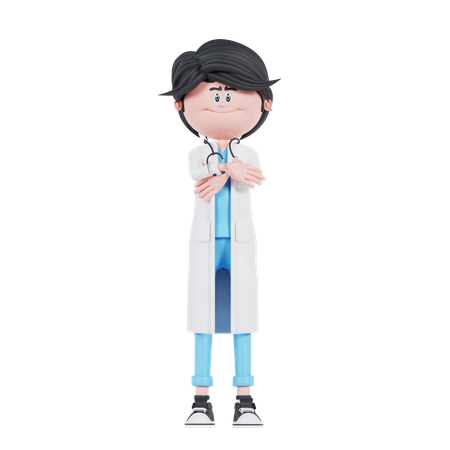 Doctor is standing pose  3D Illustration