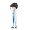 Doctor is thingking pose.