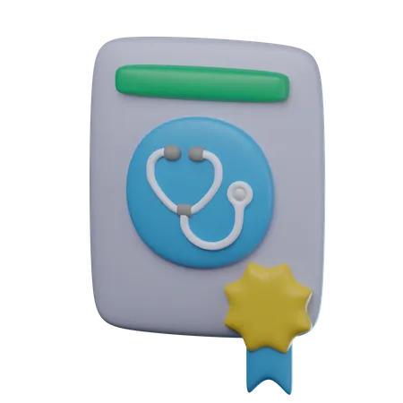 Doctor License  3D Icon
