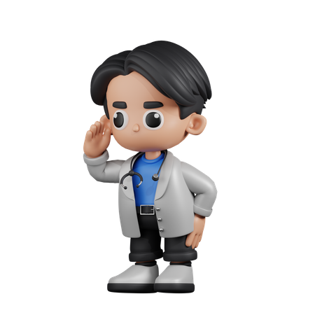 Doctor Looking For Something  3D Icon