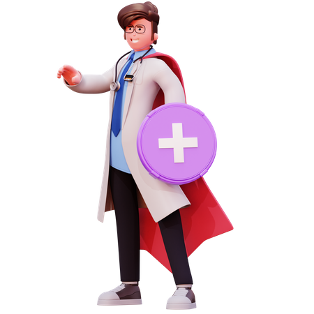 Doctor masculino  3D Illustration