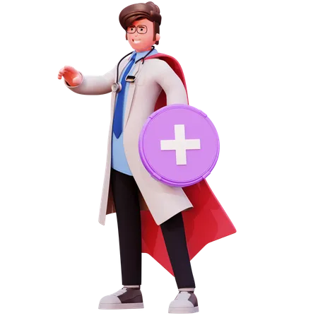 Doctor masculino  3D Illustration