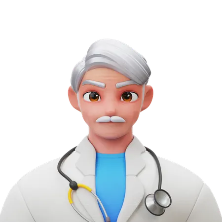 Doctor Old Man  3D Icon