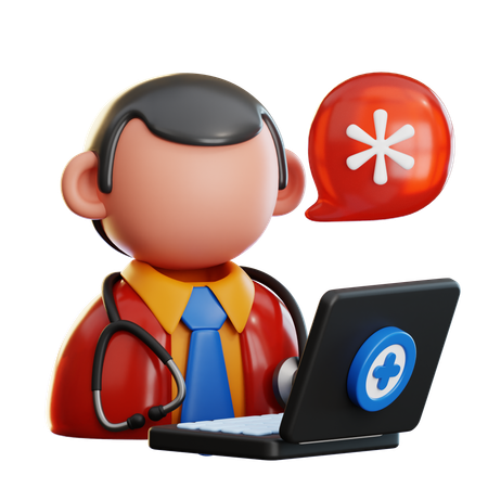 Doctor Online Consult  3D Icon