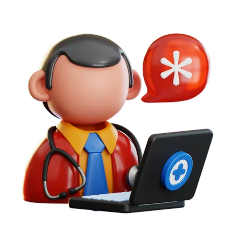 Doctor Online Consult  3D Icon