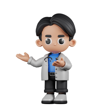 Doctor Presenting  3D Illustration