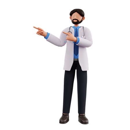 Doctor presenting something 3D Illustration