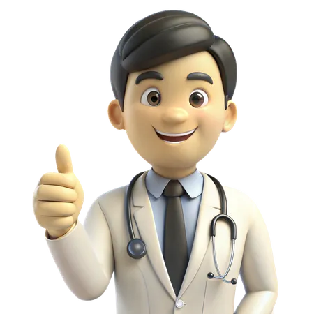 Doctor pulgares arriba  3D Icon