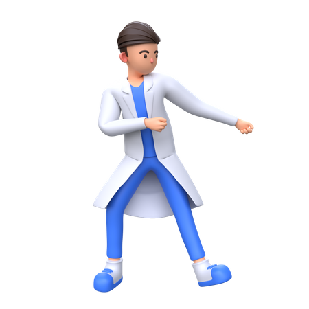 Doctor pulling something  3D Icon