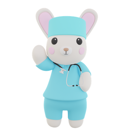 Doctor Rabbit  3D Icon