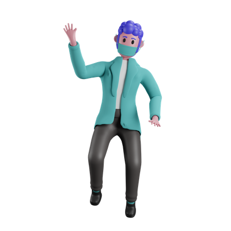 Doctor saluda  3D Illustration