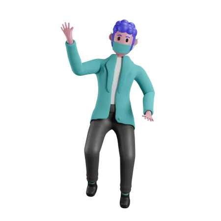 Doctor saluda  3D Illustration