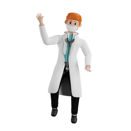 Doctor saying hello 3D Illustration