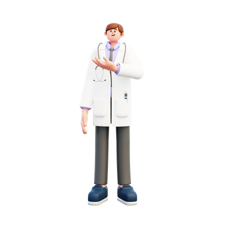 Doctor Showing Recommendation  3D Illustration