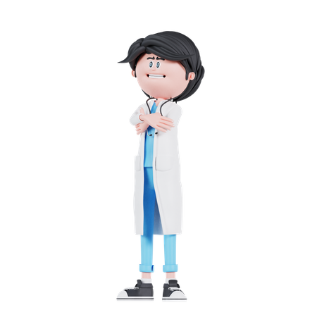 Doctor standing  3D Illustration