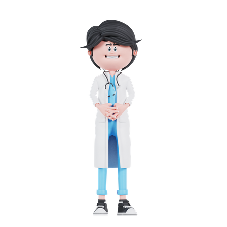 Doctor Standing Pose  3D Illustration