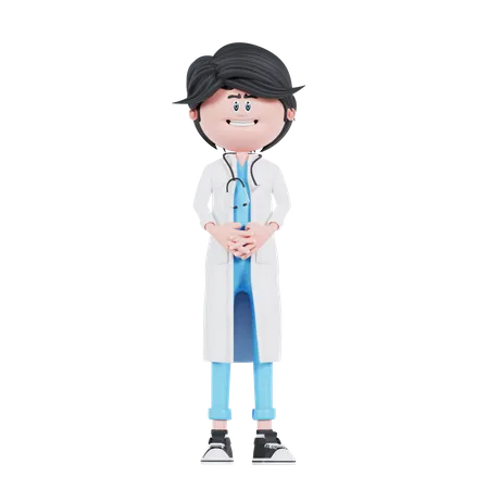 Doctor Standing Pose  3D Illustration