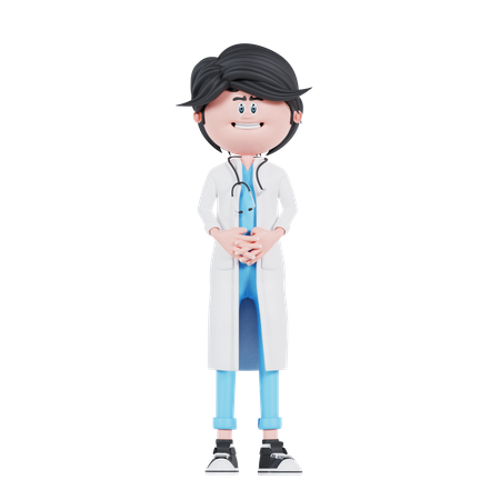 Doctor Standing Pose  3D Illustration