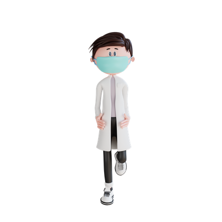Doctor Stylish Pose 3D Illustration