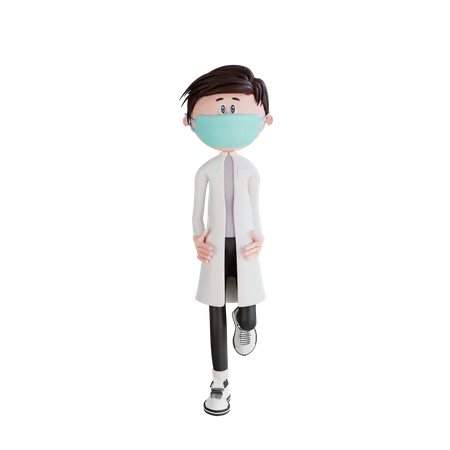 3 D Character Doctor Stylish Pose Illustration Object 3D Illustration