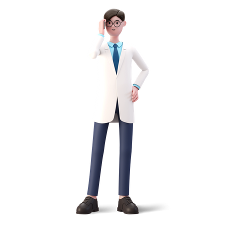 Doctor talking on phone  3D Illustration