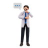 doctor thinking 3d logo