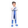 doctor thinking 3d illustration