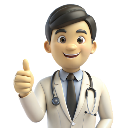 Doctor Thumbs Up  3D Icon