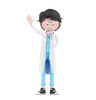 Doctor waiving hand