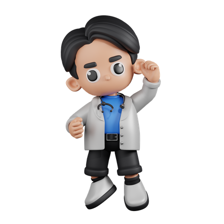 Doctor With Congrats  3D Illustration