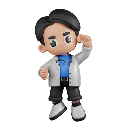 Doctor With Congrats  3D Illustration