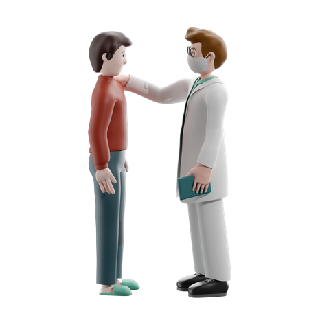 Doctor with patient  3D Icon