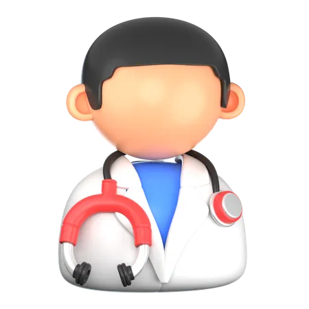 Doctor with Stethoscope  3D Icon