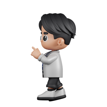 Doctor With Touch Left  3D Illustration