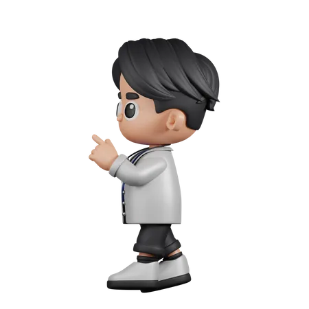Doctor With Touch Left  3D Illustration