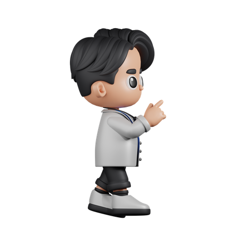 Doctor With Touch Right  3D Illustration