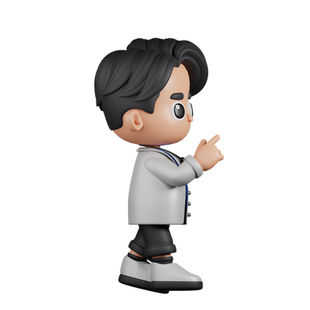 Doctor With Touch Right  3D Illustration