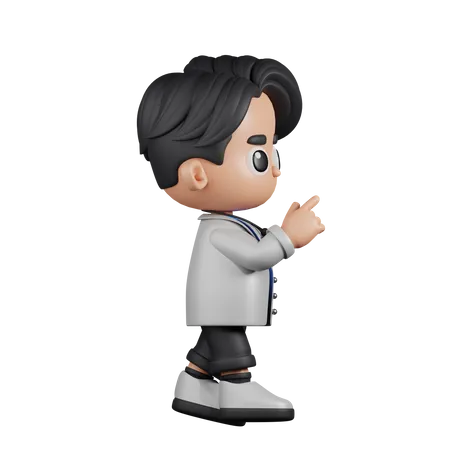 Doctor With Touch Right  3D Illustration