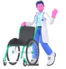 Doctor With Wheel Chair