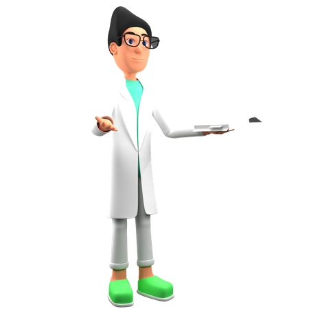 Doctor Write Medical Prescription 3D Illustration